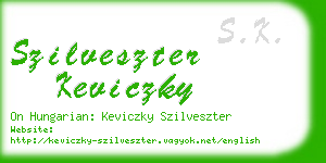 szilveszter keviczky business card